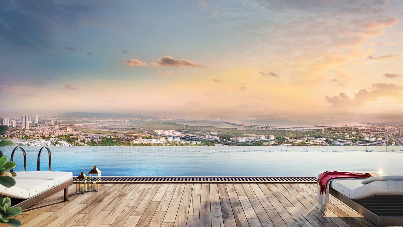 Sky lounge amenities at Godrej Horizon